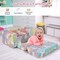 2-in-1 Convertible Round Corners Kid's Sofa With wide Backrest, Ergonomic Armrests